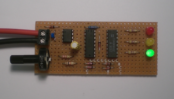 Die fertige Ampel im Betrieb