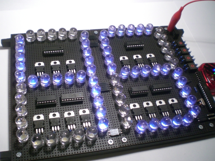 Der LED-Countdown II im Betrieb