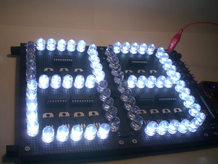 Der LED-Countdown II im Betrieb