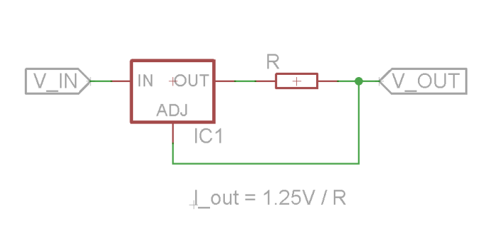 Konstantstromquelle mit dem LM317