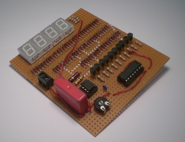 Die fertige Laufschrift im Ruhezustand