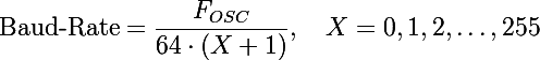 Die Berechnung der Baud-Rate