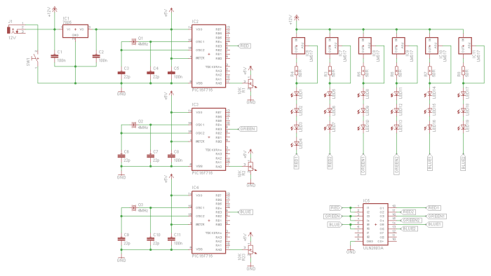 Der Schaltplan des RGB-Rahmens