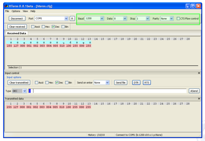 Das Terminalprogramm HTerm