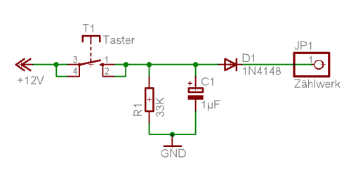 Die selbe Schaltung zum Stellen wie bei der Digitaluhr I