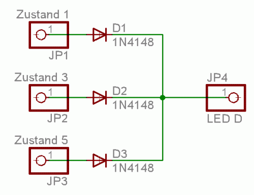 Der Dekoder für die LED D