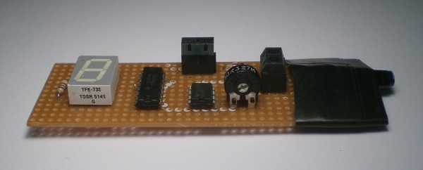 Der fertige Lichtschrankenzähler