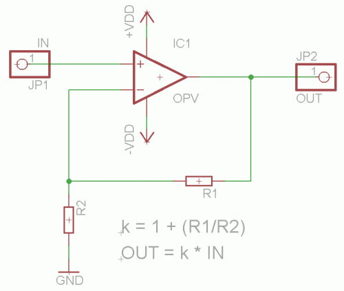 Der nichtinvertierende Verstärker