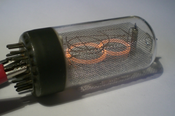 Die Ziffer 8 von der Seite