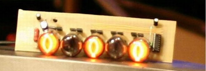 Ein Modul mit fünf IN-28-Nixies