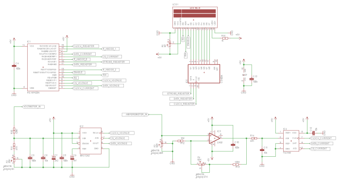 Ampere- und Voltmeter des Nixie-Netzteil III