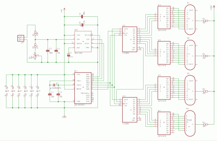 Der Schaltplan des Voltmeters
