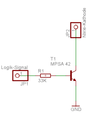 Die gleiche Treiberstufe wie bei der Nixie-Uhr I