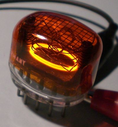 Die Ziffer 0 von der Seite her betrachtet