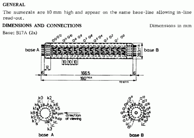 Auszug aus dem Datenblatt