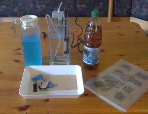 Das Zubehör vor dem Ätzvorgang