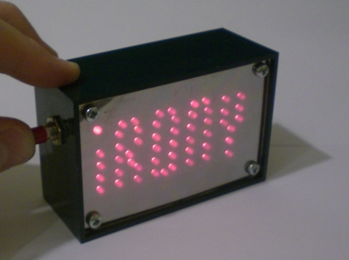 Das Schild im Betrieb