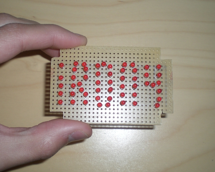 Ein Anordnungsversuch der LEDs