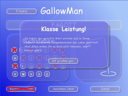 Das Wort wurde erraten