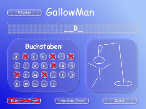 Langsam wird es eng für das Galgenmännchen