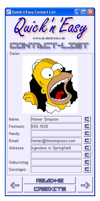 QnE mit geladenen Kontakten