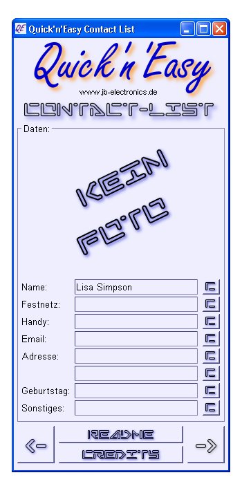 Eine neuer Kontakt noch ohne Bild