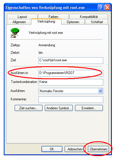 Letzte Einstellungen